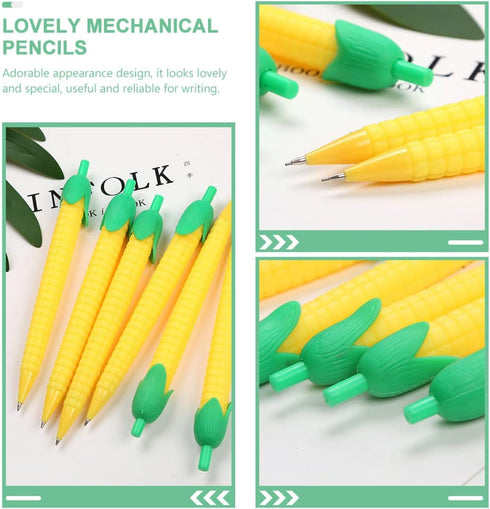 10pcs Corn Mechanical Pencil 0.5mm, Corn Pencils Cute Pencil, Creative Mechanical Pencils Bulk for , Students Writing Drawing Sketch...