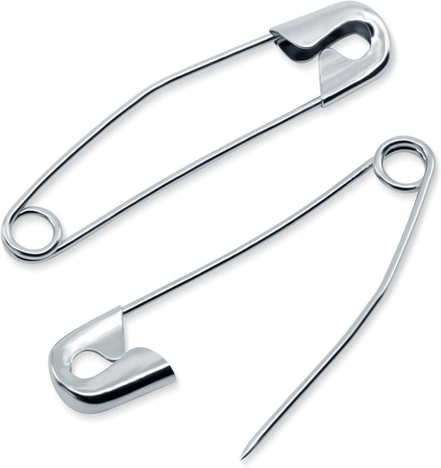 Dritz 3031 Curved Basting Safety Pins, Size 2, Nickel-Plated Brass (75-Count)...