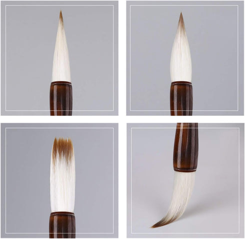 MEGREZ Chinese Calligraphy Brush Kanji Japanese Art Sumi Writing Painting Drawing Practicing Brush for Students and Beginners, Wolf Sheep Mix Brus...
