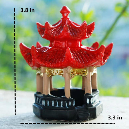 Fairy Garden Accessories Mini Pavilion Pagoda Garden Statue Zen Garden for Desk Japanese Home Office Decor Meditation Accessories...