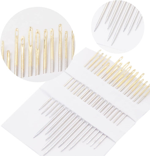 3 Pieces 3 Sizes Square Embroidery Hoops Plastic ABS Cross Stitch Hoops for DIY Embroidery Craft,with 16pcs Gold Eye Sewing Needles...