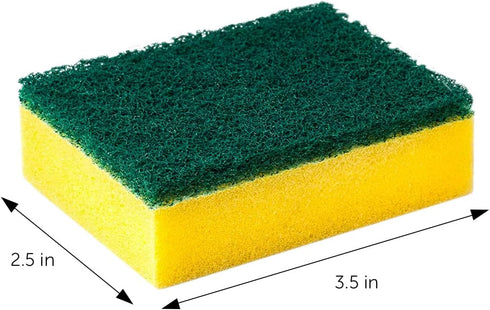 DecorRack 56 Cleaning Scrub Sponges for Kitchen, Dishes, Bathroom, Car Wash, One Scouring Scrubbing One Absorbent Side, Abrasive Scrubber Sponge D...
