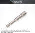 Utoolmart 1/4" Quick-Change Hex Shank 7mm Nut Setter Driver Drill Bit, 65mm Length, Metric No-magnetic 1 Pcs...