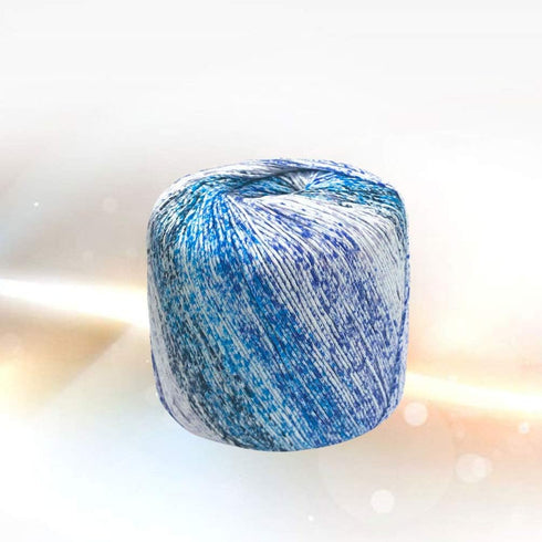 Lace Thread Soft Cotton Yarn for Crochet: Sky Blue Variegated Thread for DIY Knitting Projects Perfect for Scarves Hats and Crafting...