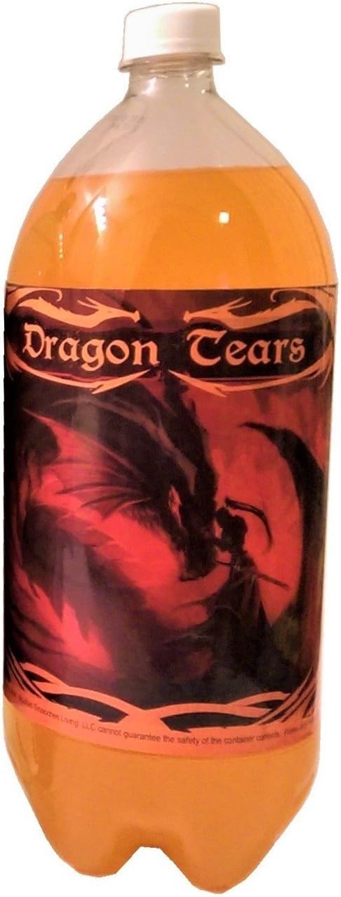 4 Soda Bottle Labels for Fantasy Themed Party. 7" x 6" Sticker Set Features an Orc, Dwarf, Elf, and Dragon....