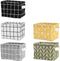 Mini Storage Basket?Pack of 5?- Blend Storage Bins for Makeup, Book, Baby Toy,8x6x5.5 inch Home Decor Canvas Organizers Bag 8x6.3x5.1 inch...