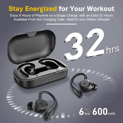 APEKX Bluetooth Headphones True Wireless Earbuds with Charging Case IPX7 Waterproof Stereo Sound Earphones Built-in Mic in-Ear Headsets for Sport ...
