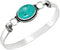 8.80 Cts Natural Moonstone Turquoise Labradorite Malachite Cuff Bangle 12x16mm Oval Shape Gemstone Silver Overlay Handmade Cuff Bangle Jewelry Wom...