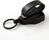 KEY-BAK SUPER48 Locking Retractable Keychain, Durable Polycarbonate Case, Leather Belt Loop, and Oversized Split Ring, Black...