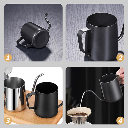 Coffee Pot Whistling Teapot Coffee Drip Pot Pour over Coffee Maker Stovetop Whistling Kettle Long Spout Kettle Whistling Teakettle Tea Strainer Go...