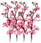 LIUCOGXI 4 Pcs Artificial Flower Plum Blossom Branch Real Touch Artificial Cherry Blossom Flower Short Stem for Table Wedding Bouquet Home Decor...