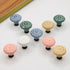 HUAMULAN 10 PCS Ceramic Cabinet Knobs Glossy Dresser Mushroom Table Drawer Cupboard Pull Handles Furniture DIY Kitchen Kids Room Wardrobe...