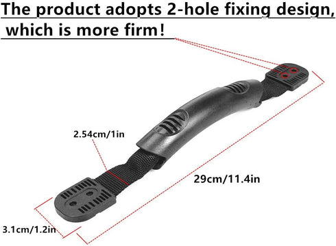2 Hole Kayak Carry Handles 2 Pack Replacement Nylon Rubber Carry Handles with Hardware for Ocean Lifetime Pelican Emotion Perception Kayak Canoe o...