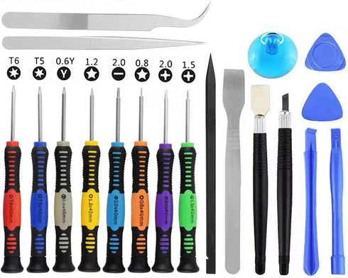 Screwdriver Set 20 PCS Cellphone Repair Tool Small Magnetic Kit with Phillips Flathead Pentalobe Torx Opening Pry for iPhone Mac iPad Samsung...