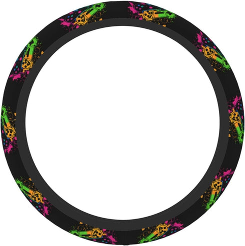 Video Game Controller Elastic Steering Wheel Cover, Universal 15 Inch Car Steering Wheel Covers, Car Accessories for Men Women...