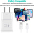 Adaptive Fast Charging Wall Android Cell Phone Tablet Charger Station Adapter Block Kit with 5Ft USB Type C Cable Compatible Samsung Galaxy S21 S2...
