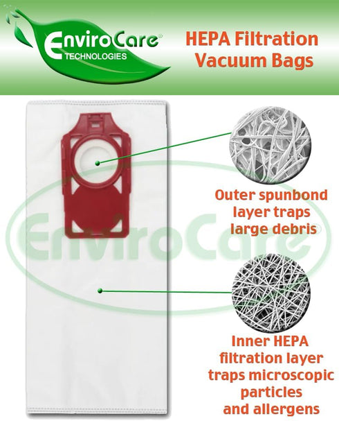 EnviroCare Replacement HEPA Vacuum Cleaner Bag Designed to Fit Riccar Vibrance and Simplicity Symmetry Uprights 6 Bags...
