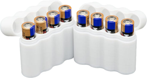 Slimline AAA Battery Case, Soft Durable Material - Pack of 2 (Holds 4 Batteries)...