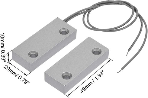 uxcell Rolling Door Contact Magnetic Reed Switch Alarm with 2 Wires for N.C. Applications MC-52 2Set...