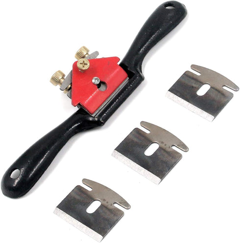 T Tulead Metal Spokeshave Adjustable Spoke Shave Woodworking Hand Cutting Tool with Blades...