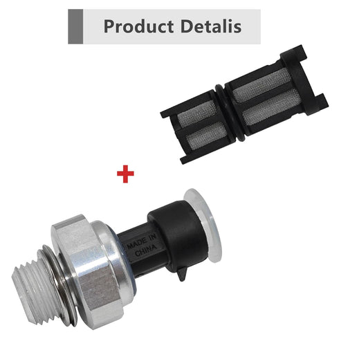 12677836 Oil Pressure Sensor with 917-143 Oil Pressure Switch Filter, Compatible with Select Chevrolet, Buick, GMC, and Cadillac Vehicles - Replac...