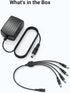 ANNKE Security Power Adapter Supply AC to DC 12V2A and 1-to-4 Splitter Power Cord for CCTV Surveillance Camera DVR System...
