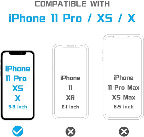 MANTO 3 Pack Screen Protector for iPhone 11 Pro, iPhone Xs, iPhone X 5.8 inch Full Coverage Tempered Glass Film Edge to Edge Protection......