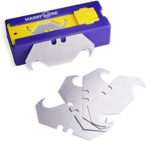 Hook Utility Knife Blades Dispenser Heavy Duty Blades SK5 Steel 20 pack...