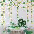 Cheerland Green Shamrock Garland St Patricks Day Decorations 4 Leaf Clover Glitter St Paddy's Day Garland Hanging Streamers for St. Patrick's Day ...