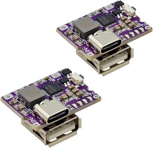 HiLetgo 2pcs 5V 3A Charging and Discharging Integrated Charing Module USB A and USB C/Type-C Dual Interfaces 5V to 4.2V 3A for Mobile Power Bank.....