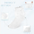 2 Pair Frilly Ankle Socks Women Lace Ruffle Frilly Socks for Women Pearls Ankle Ruffled Socks Pearl Lace Ankle Socks Cute Cotton Socks Communion S...