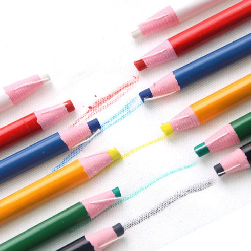 12 Pieces Sewing Mark Pencil Tailor's Marking and Tracing Tools Free Cutting Crayons Sewing Fabric Pencil?6 Colors (6 Colors)...