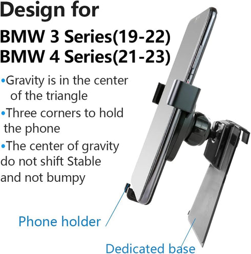Car Phone Holder for BMW 3 Series 2019-2022 340i 330i G20?BMW 4 Series 2021-2023 430i xDrive M440i Auto Accessories Navigation Bracket Interior De...