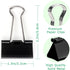 ZZTX Black Binder Clips Paper Clamps Clips Medium Size, 1.3 Inches, 36 Pack...