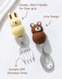 Toddler Utensils Baby Fork and Spoon Set with Case Food Grade 18/10 Stainless Steel Kids Silverware for Self Feeding Travel Flatware with Cute Han...