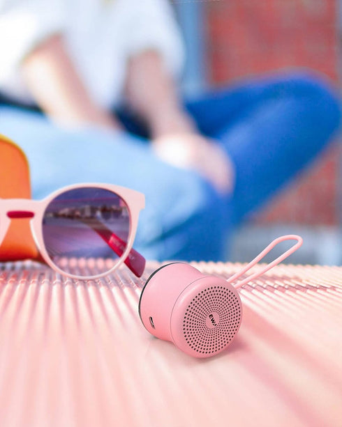 EWA A119 Mini Bluetooth Speaker with Lanyard, Small Speaker with Bass Radiator, IPX7 Waterproof, Tiny but Powerful, Cute Metal Wireless Portable S...