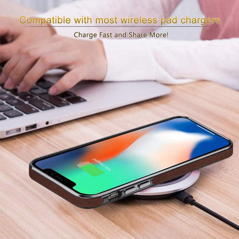 LOHASIC for iPhone 12 /for iPhone 12 Pro Case, Thin Slim Leather Luxury PU Soft Flexible Non-Slip Grip Full Body Shockproof Protective Cover Cases...