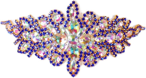 DUOBAO Rhinestone Pearl Bead Applique Blue Rhinestones Appliques Bridal Accessories Crystal Trim Belts Wedding Dress Sash Belt Headband DIY RA004 ...