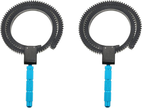 Follow Focus Zoom Lever 2PCS Adjustable Manual Flexible Focus Gear Ring Belt and Handle for DSLR Camera Zoom Lens...