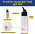 OPHIR Brand Box of 1.06-Ounce, 30ML Plastic Bottles Jars Lid Adapter Dual-Action Siphon Feed Accessories with 10x Rubber Caps, Works with Dual Act...