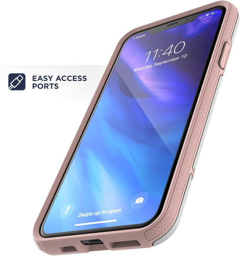 ENCASED Rebel Armor Protective Case for iPhone 11 PRO Rugged Case (White/Pink)...
