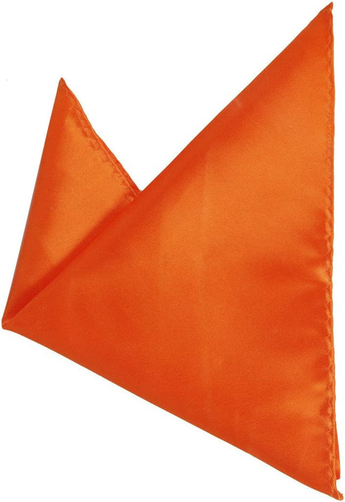 Dan Smith Feel Silk Long-Self Day Ascot For Party 53" Big-Tall Solid Orange Long-Self Cravat Tie Pocket-Square Set Christening Toddler Girls C.C.A...