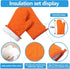 Oven Mitts and Pot Holders 4 pcs Set,High Heat Resistant 500 Degree Extra Thicken Long Kitchen Cotton Oven Glove for Cooking (12 Inch,Orange)…...