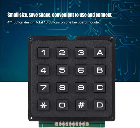 Pomya Keypad, Keyboard Modules with 16 Keys 4x4 Push Buttons External Keypad Microcontroller Keyboard for MCU...