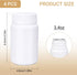 Empty Plastic Pill Bottle Medicine Bottles Reagent Chemical Container with Smooth Screw Lid For Liquid Solid Powder (100cc 4pack)...