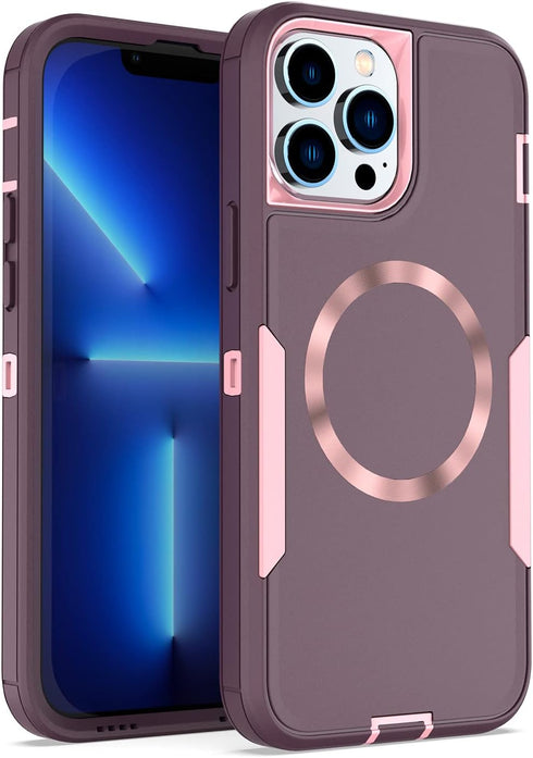 Magnetic Designed for iPhone 13 pro max Case, Drop Protection Heavy Duty,Compatible with MagSafe,Dustproof,No Fading, No Yellowing,for Men Women, ...