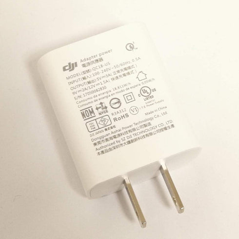 DJI Intelligent 18W Quick USB Wall Charger/Power Adapter Model QC-18US Use for DJI Goggles, Spark, OSMO Mobile......