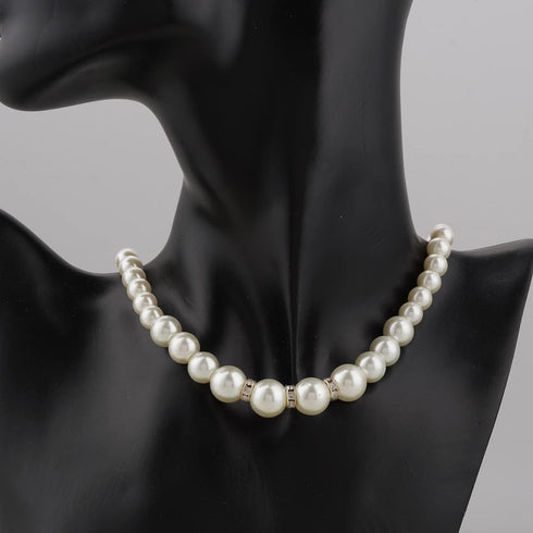 3PCS Pearl necklace Set-Freshwater Pearl Necklace for Charm Lady Girlfriend Wedding Birthday Anniversary Includes Necklace,Bracelet,Earrings Jewel...