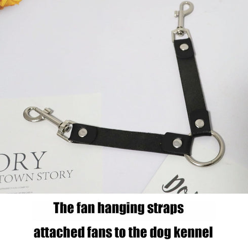 Dog Kennel Fan Hanging Utility Straps for Ryobi P3320 Fan Holder, Waterproof Dog Crate Fan Strap with Swivel Spring Clips Suitable for any Kennel,...