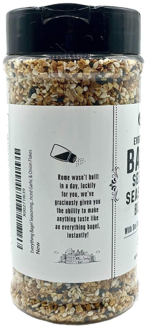 Everything Bagel Seasoning Blend Original XL 10 Ounce Jar. Delicious Blend of Sea Salt and Spices Dried Minced Garlic & Onion Flakes. Bagel Allspi...